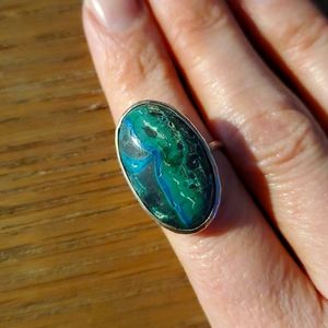 6.75 Bahgsu Jewels Azurite Malachite Ring